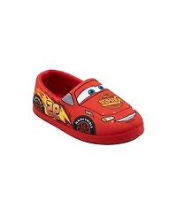 Disney Boy Kids 5-11 Cars Lightning McQueen Slippers Plush, Warm, and Soft House Shoes