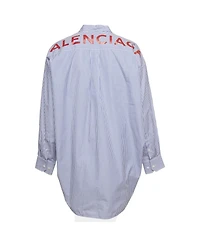 Pre-Owned Balenciaga Women's Striped Cotton Oversized Shirt
