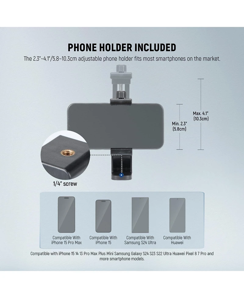 Neewer TP05 Camera Tripod with 17.6lb for select iPhone models