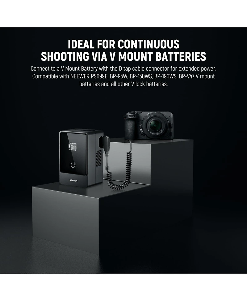 Neewer Vp-EP5G Camera Battery and Charging Accessory for SmallRig V Lock Batteries Neewer PS099E Sony V