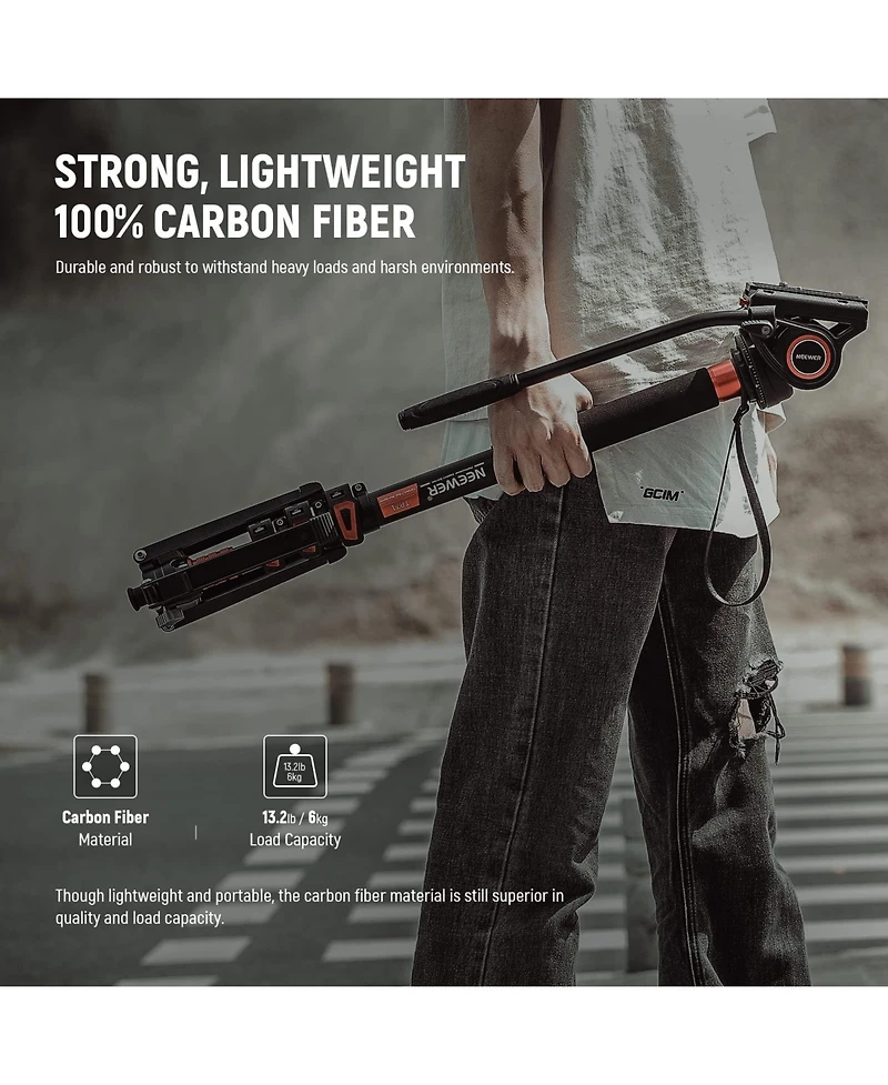 Neewer TP71 Camera Monopod with 13.2lb, 6Kg for Dji Rs Gimbals