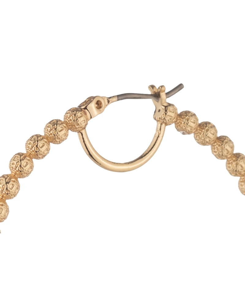 Marchesa Crystal Filigree Beaded Hoop Earrings