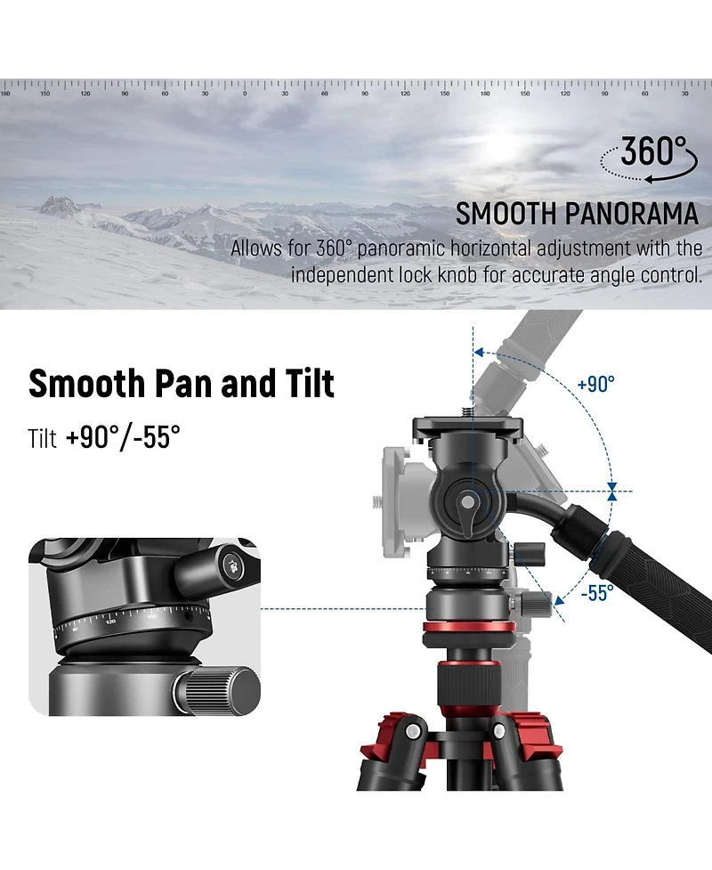 Neewer GM27 Camera Tripod with 8.8lb, 4kg