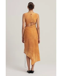 Pcfg Women's Cotton Slit Detail Long Dress