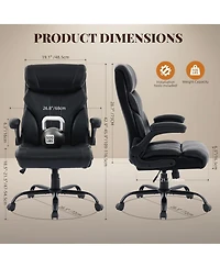 gaomon Big and Tall Office Chair Ergonomic Gaming Chair, Leather Computer Chair with Adjustable Height and 360 Degree Swivel