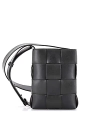 Pre-Owned Bottega Veneta Cassette Phone Holder Crossbody Bag Maxi Intrecciato Leather