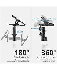 Neewer 3 Pcs Photo Studio Heavy Duty Metal Clamp Holder with 5/8" Light Stand Attachment for Reflector