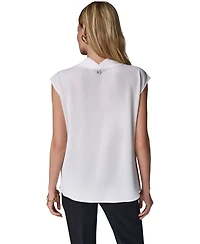 Donna Karan New York Women's Cowl-Neck Cap-Sleeve Top