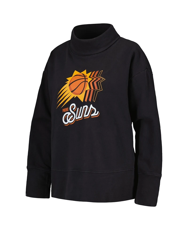 LevelWear Women's Black Phoenix Suns Sunset Pullover Sweatshirt