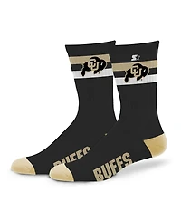 Starter Men's and Women's Colorado Buffaloes Team Color Two-Stripe Crew Socks