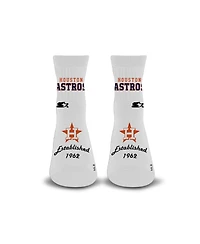 Starter Men's and Women's White Houston Astros Established Stencil Quarter Socks
