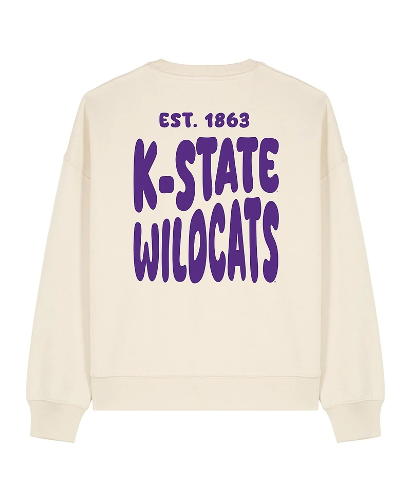 Uscape Apparel Women's Cream Kansas State Wildcats Cloud Sweatshirt