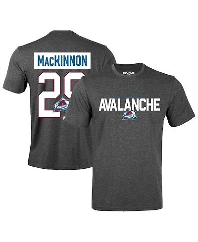 LevelWear Men's Nathan MacKinnon Gray Colorado Avalanche Richmond Name & Number T-Shirt