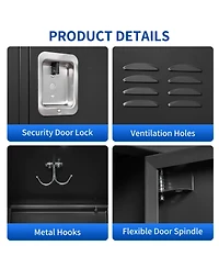 Viyet 72"H 9-Door Metal Locker Cabinet - Secure Multi-Compartment Storage
