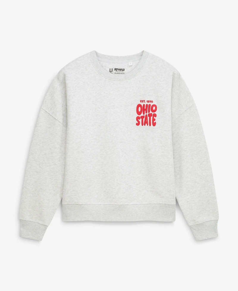 Uscape Apparel Women's Heather Gray Ohio State Buckeyes Cloud Sweatshirt