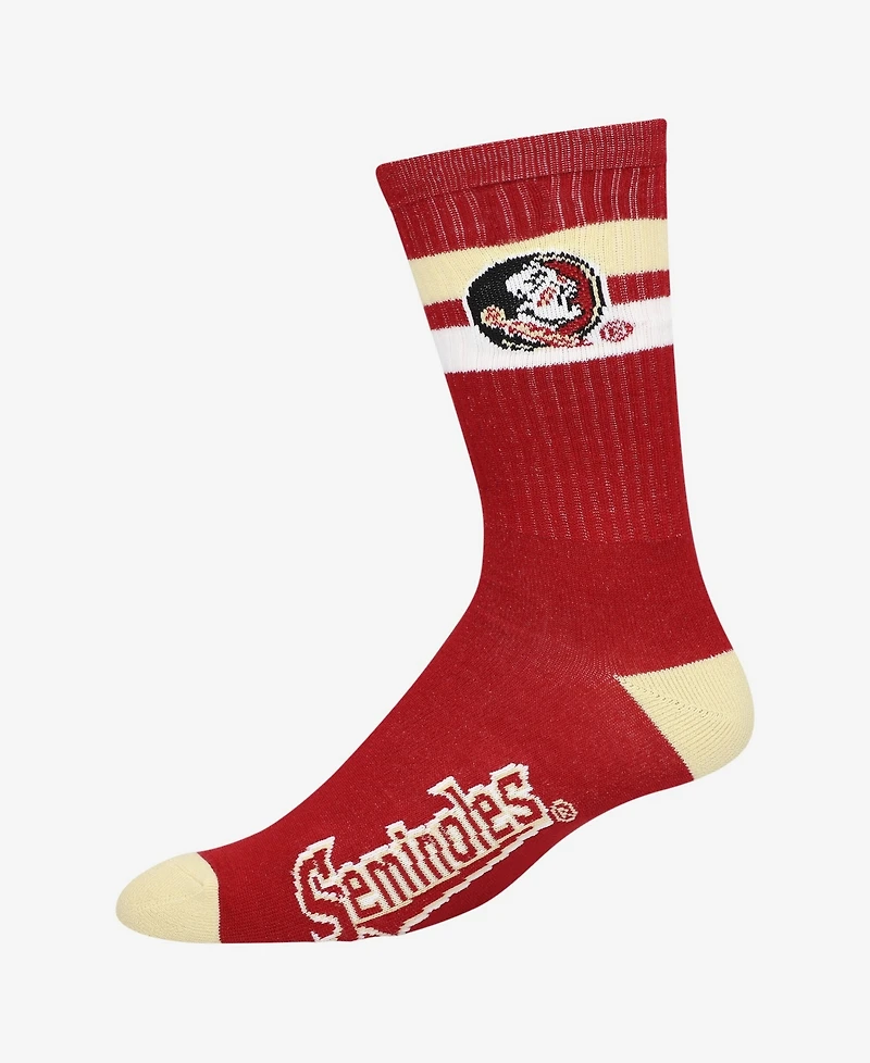 Starter Men's and Women's Florida State Seminoles Team Color Two-Stripe Crew Socks