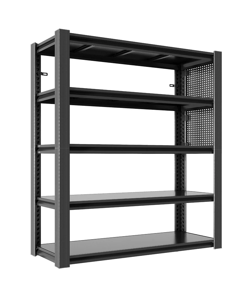 Viyet 72"H 5-Tier Heavy Duty Metal Shelf with Pegboard