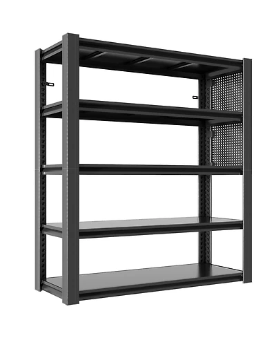 Viyet 72"H 5-Tier Heavy Duty Metal Shelf with Pegboard