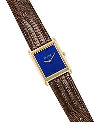 Breda Men's Quartz Virgil Gold and Brown Leather Band Watch 26mm