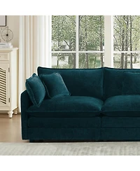Boyel Living Free Combination Comfy Upholstery Modular Sectional Sofa With Reversible Ottoman