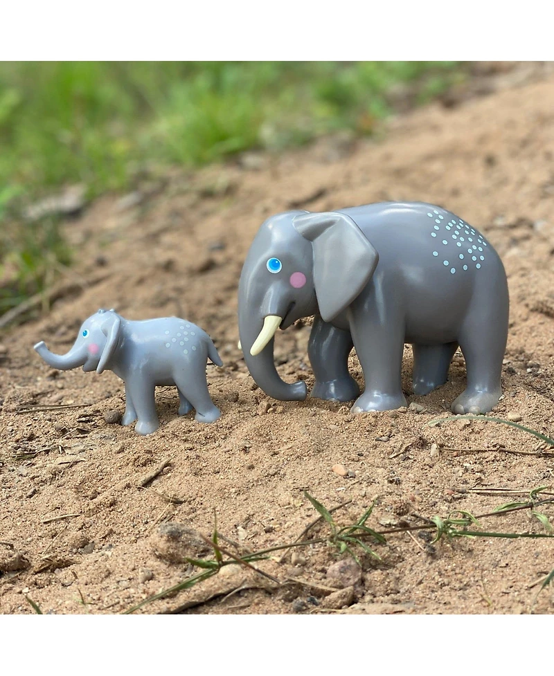 Haba Little Friends Elephant - Chunky Plastic Zoo Animal Toy Figure (4.5" Tall)