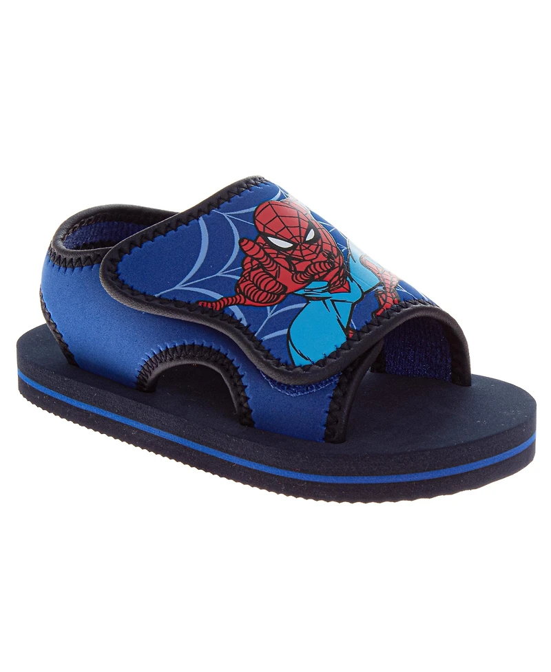 Spider-Man Boys 5,7,9,11,13 Slip-On Foam Sandals with Cushioned Footbed