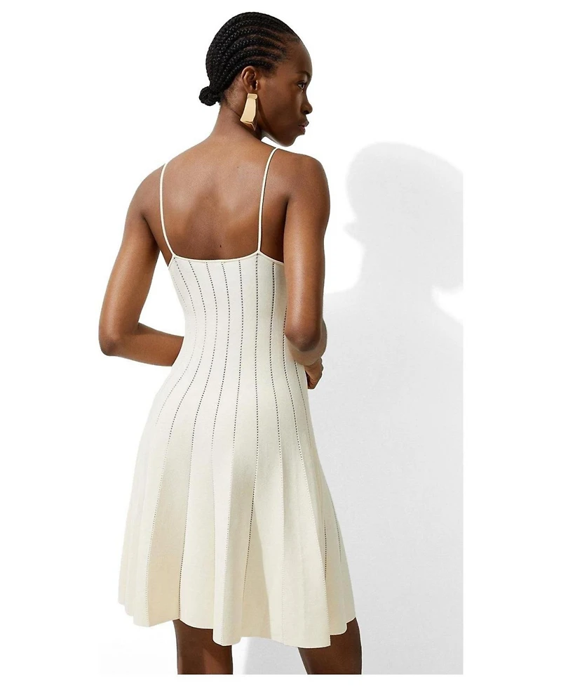 Karen Millen Women's Sheer Knit Mini Dress