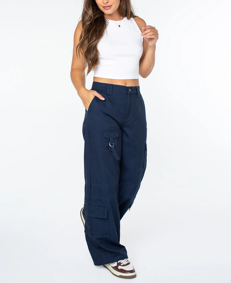 Celebrity Pink Juniors' High-Rise Wide-Leg Cargo Pants