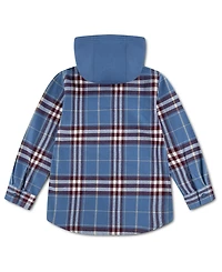 Levi's Boys' 8-20 Hooded Plaid Flannel Long-Sleeve Shirt