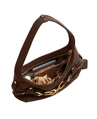 Coach Belted Ergo Suede Small Shoulder Handbag