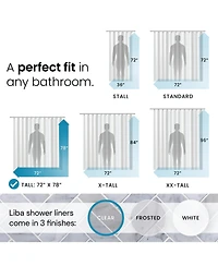 72" W x 78" H 8G Peva Extra Heavy Weight Shower Liner - Liba