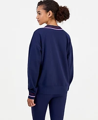 Id Ideology Women's Fleece Long-Sleeve V-Neck Sweater, Macy's Exclusive