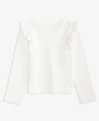 Epic Threads Toddler Girls' 12M-5T Long-Sleeve Ribbed Ruffled Top, Macy's Exclusive