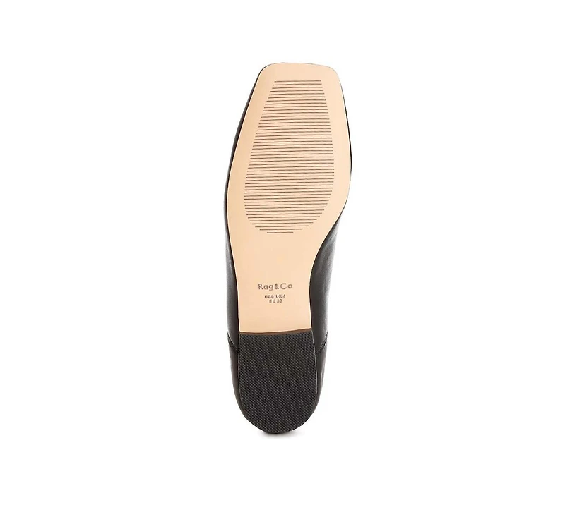 Lutten Square-Toe Bow Ballerinas