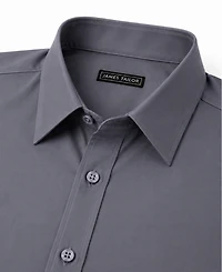 James Tailor Men's Point Collar Stretch Dress Shirt, 3-Pack