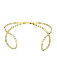 Adornia Tarnish Resistant Gold Criss Cross Cuff Bracelet