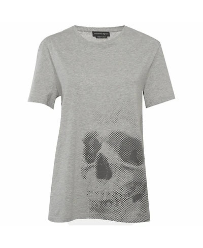 Pre-Owned Alexander Mcqueen Women's Skull Print Jersey T-Shirt