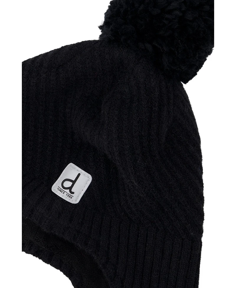 Deux par Deux Kids & Baby Little and Big Unisex 5- 16 Winter Peruvian Knit Hat with Pompom