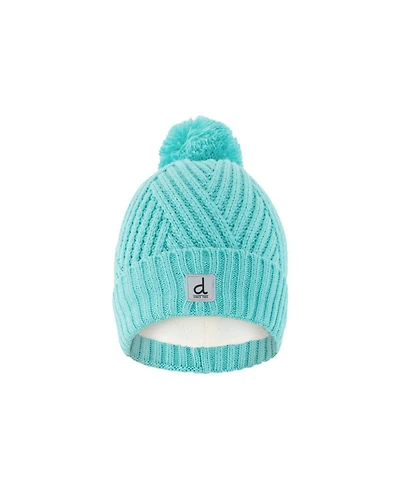 Deux par Deux Little and Big Girl's (5-14) Winter Knit Pompom Hat