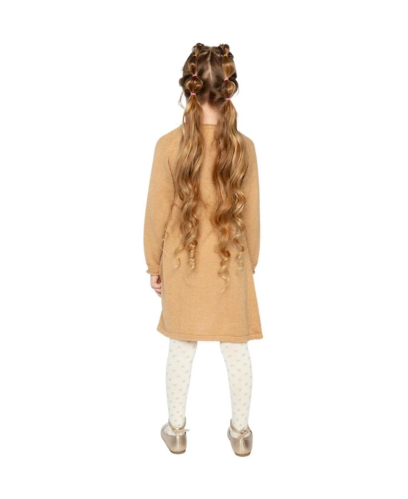 Deux par Toddler Girls 2T - 5T Knitted Dress Cinnamon