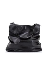 Pre-Owned Miu Miu Large Logo Embossed Tote Leather