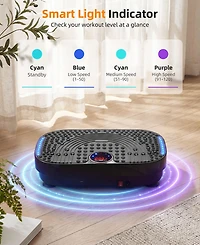 Sugift Vibration Plate Exercise Machine Whole Body Workout for Weight Loss with Resistance Bands Remote and Bluetooth for Home Gym
