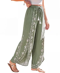 Cupshe Women's Tulip Picking Green Pants