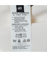 Pre-Owned Dolce & Gabbana Women's Pre-Owned Dolce and Gabbana Dragonfly Embellished Silk Crepe Blouse