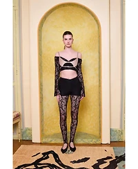 Pcfg Women's The Party Edit Lace Body with Contrast Bust Panel