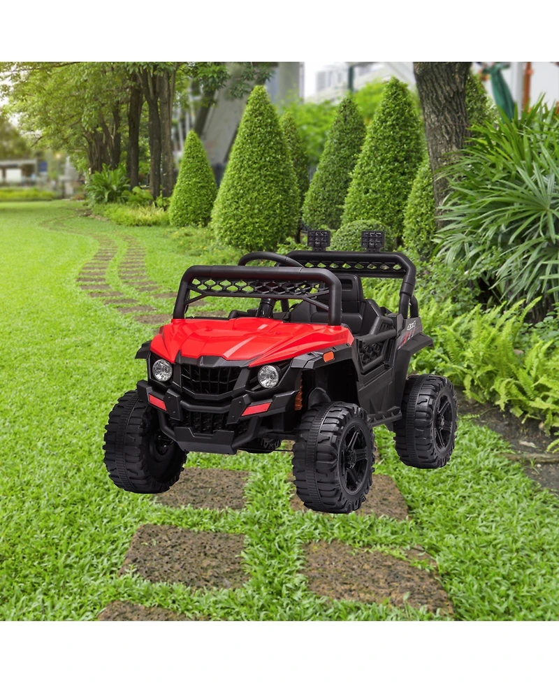 homfan 39.4 x 22.8 14.8 Inch Kids Electric Ride On Car Toy Battery Powered 4 mph Vehicle for Outdoor Adventure.