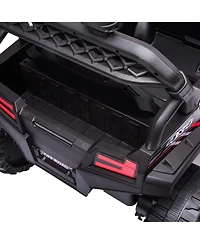 homfan 39.4 x 22.8 14.8 Inch Kids Electric Ride On Car Toy Battery Powered 4 mph Vehicle for Outdoor Adventure.