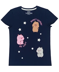 Epic Threads Girls' 4-16 Don't Worry Be Capy Graphic Short-Sleeve T-Shirt
