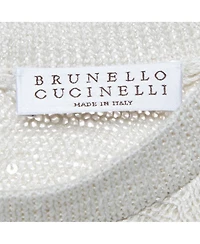 Pre-Owned Brunello Cucinelli Women's Sequin-Embellished Tiered Knit Top