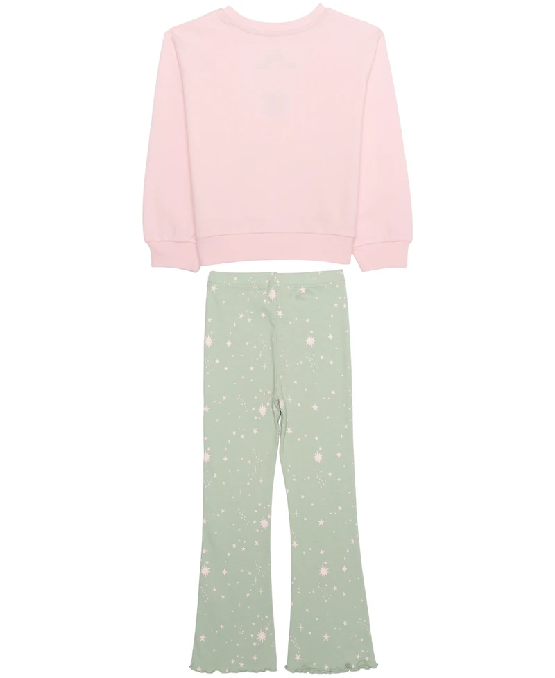 Disney Girls' 2T-6X Long-Sleeve Sweatshirt and Pants, 2-Piece Set